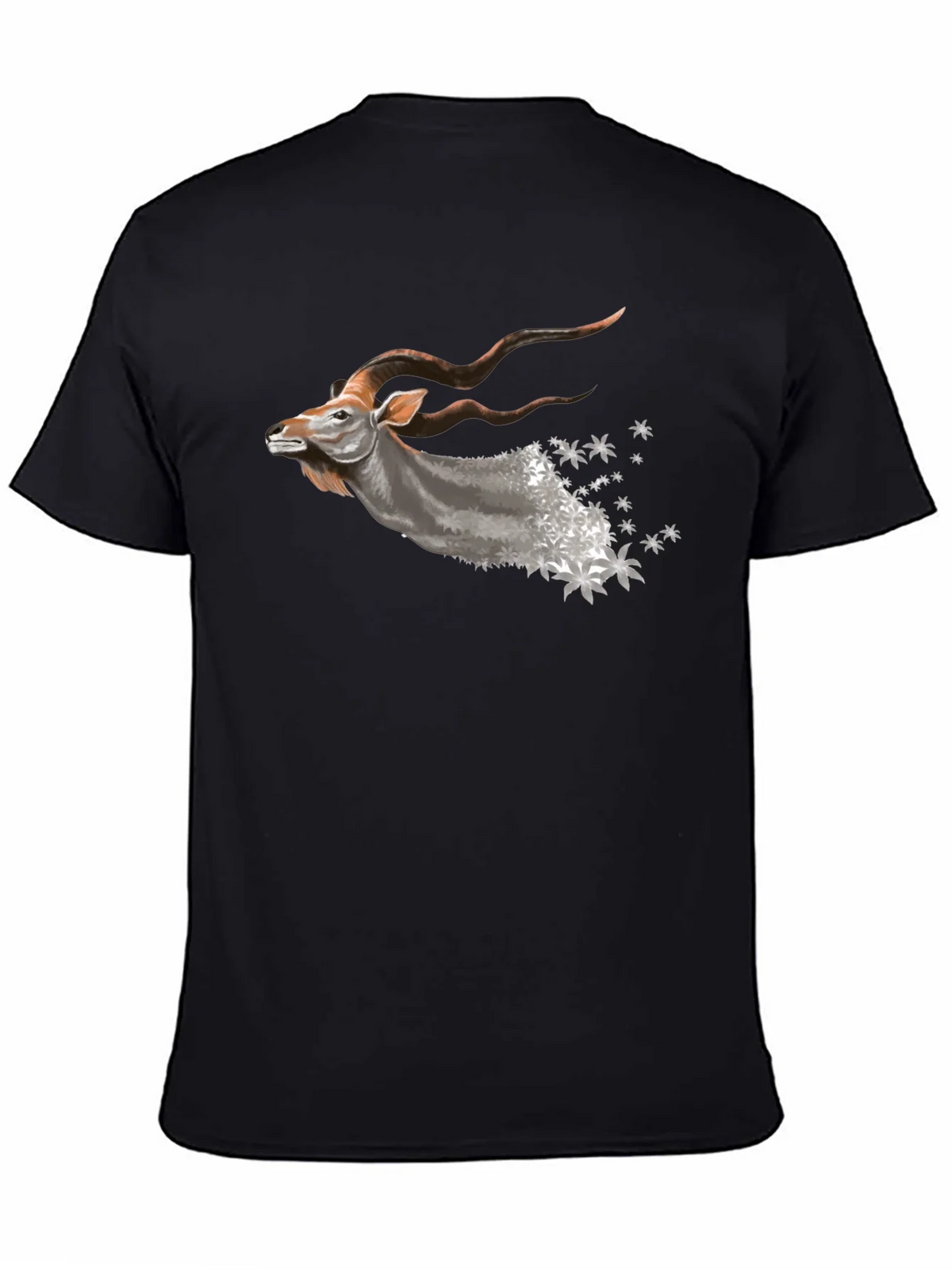Mens Black T-Shirt with Kudu Design product image 4