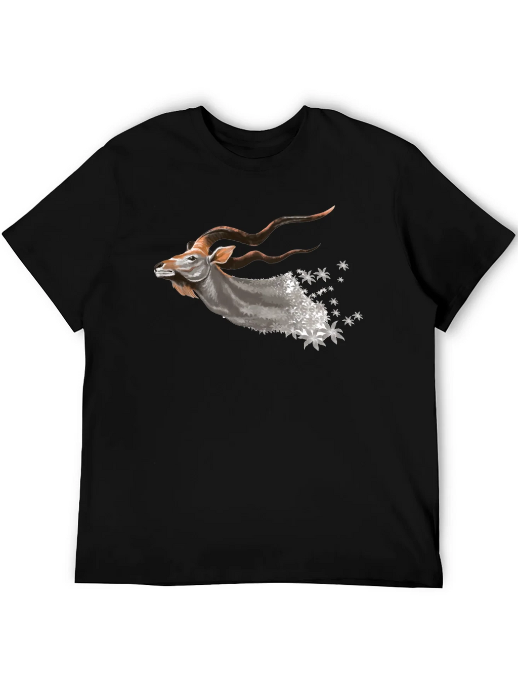 Mens Black T-Shirt with Kudu Design product image 5