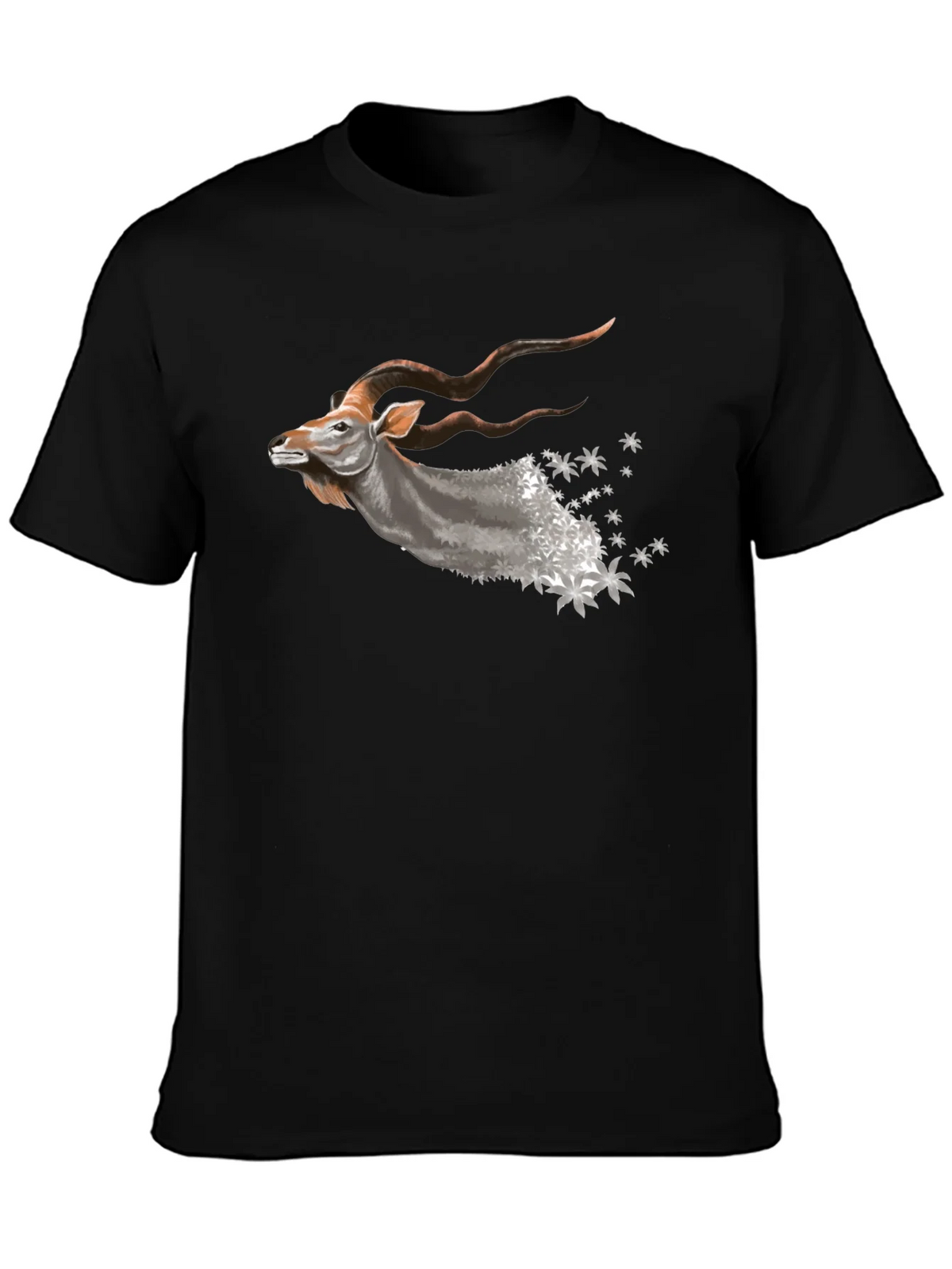Mens Black T-Shirt with Kudu Design product image 3