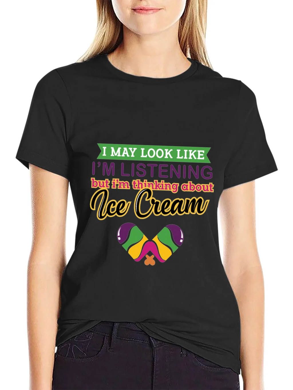 Ice Cream Thinking Graphic Tee - Quirky Comfort product image 2