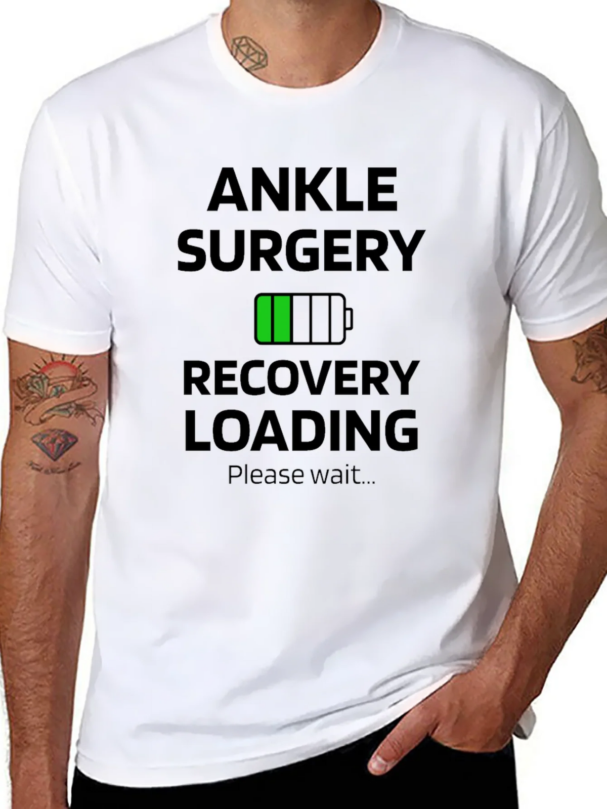 Ankle Surgery Recovery Loading Graphic T-Shirt product image 7