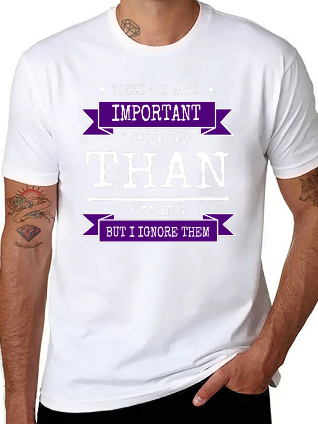 Gaming Humor T-Shirt - Important Things Than product image 6