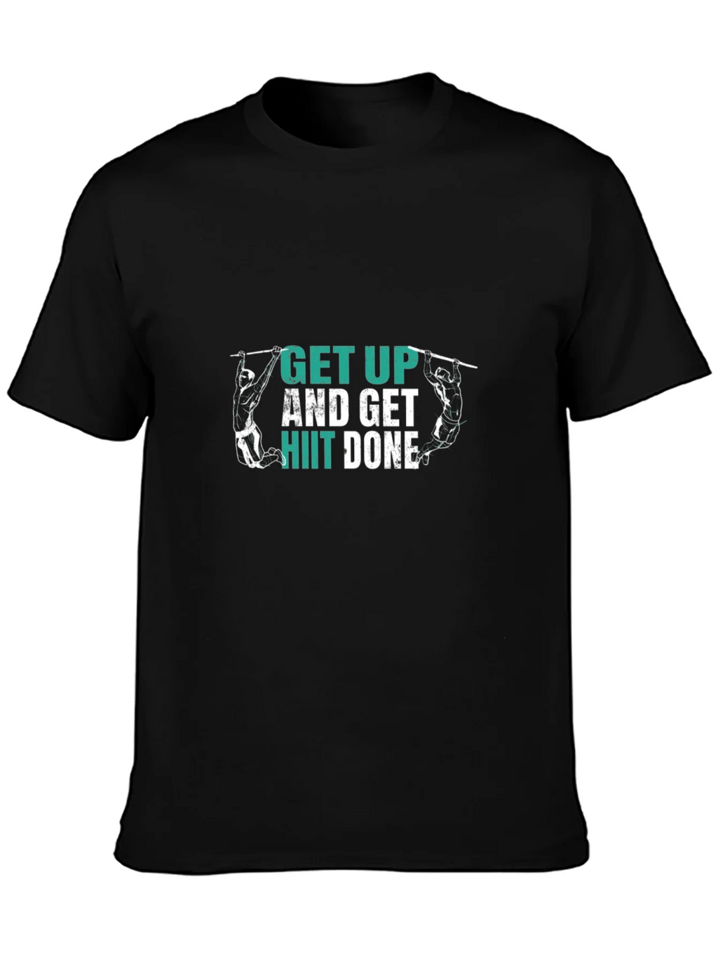 Get Up HIIT Done Black T-Shirt Fitness Motivation product image 3