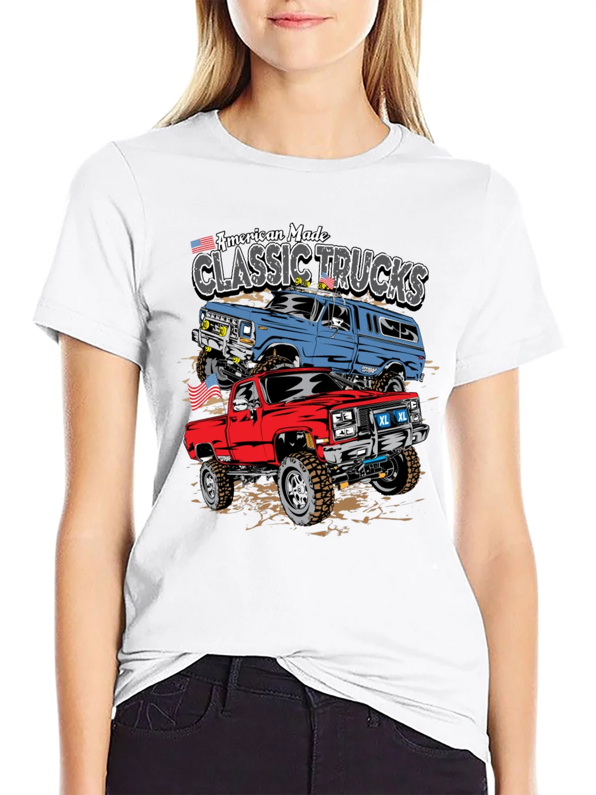 American Made Classic Trucks Graphic Tee product image 4