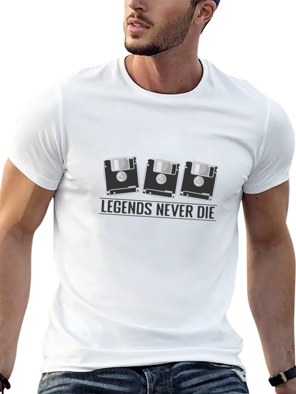 Legends Never Die Floppy Disk T-Shirt product image 12
