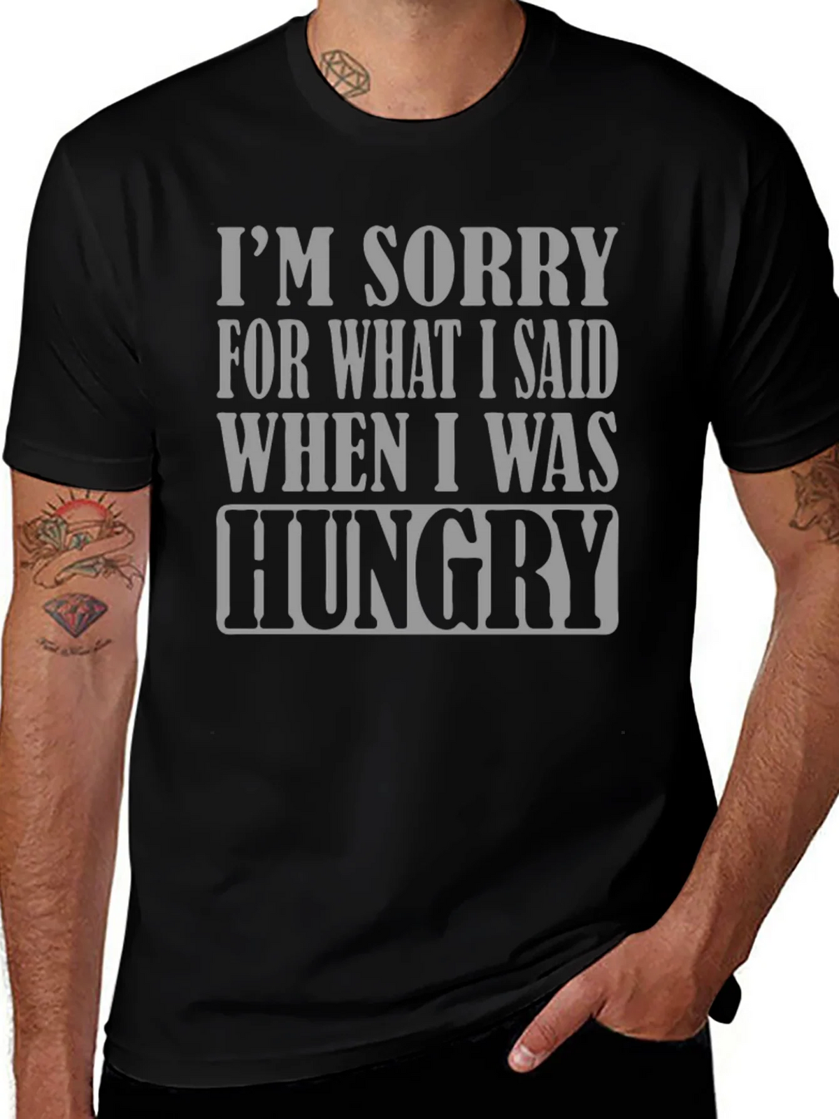 Hungry Apology T-Shirt - Funny Slogan Tee product image 1