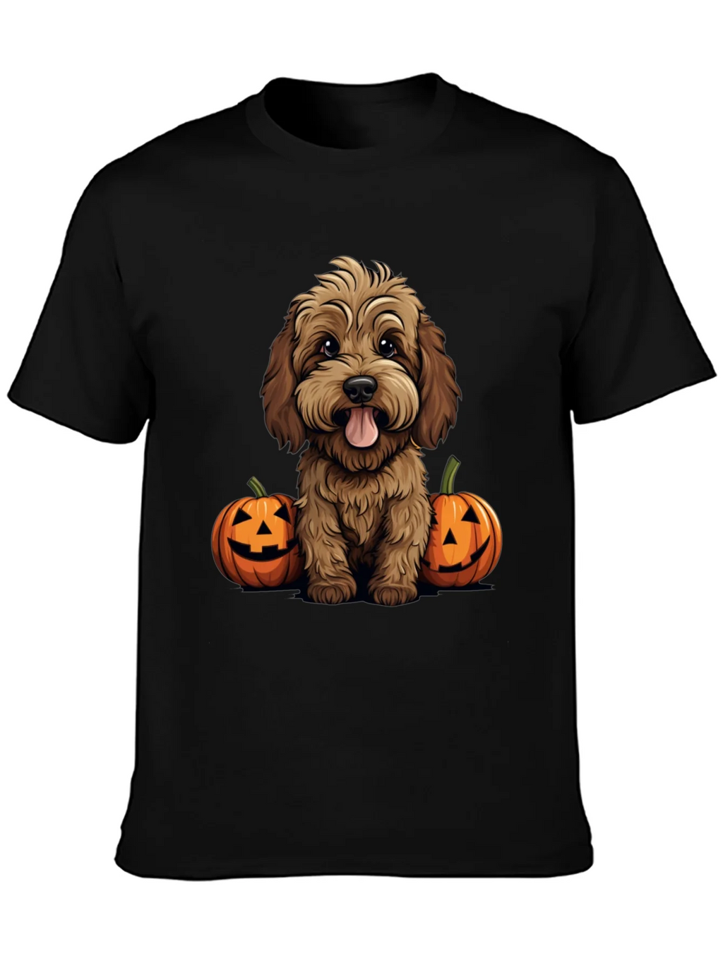 Halloween Dog Lover T-Shirt - Cute Puppy & Pumpkins product image 3