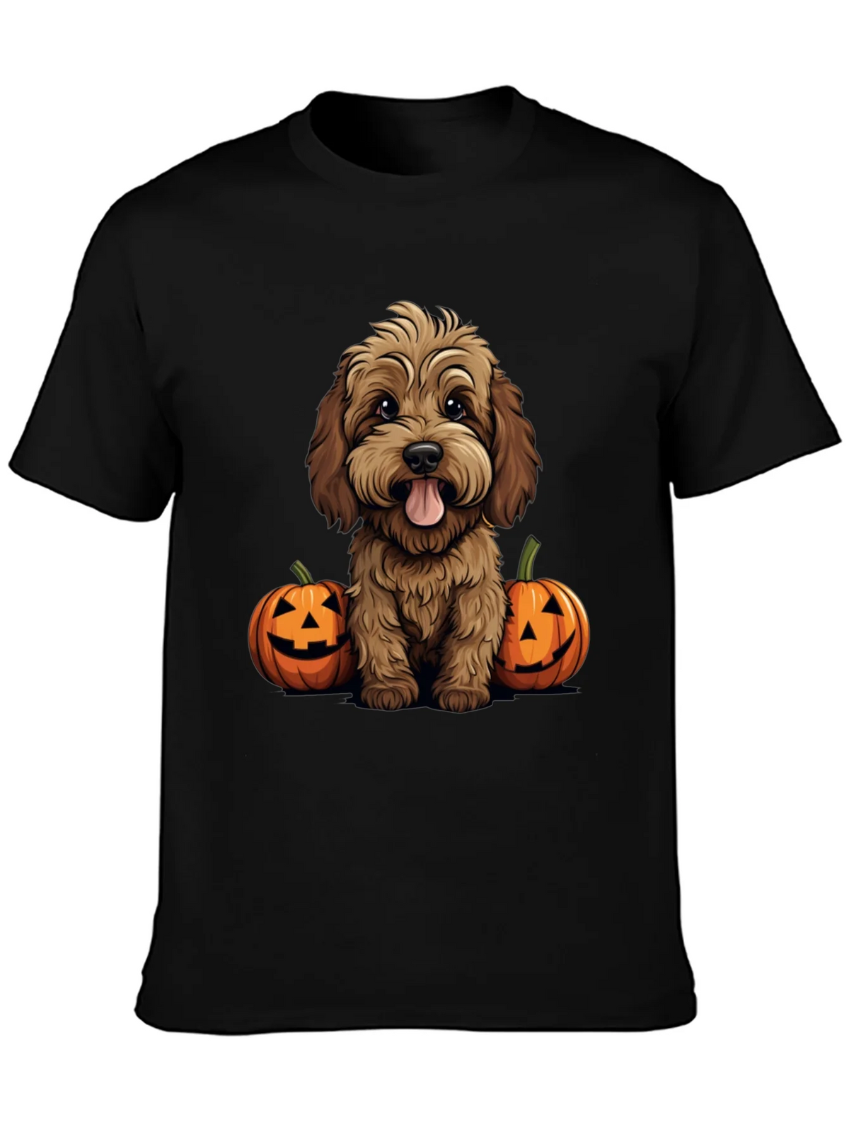 Halloween Dog Lover T-Shirt - Cute Puppy & Pumpkins product image 3