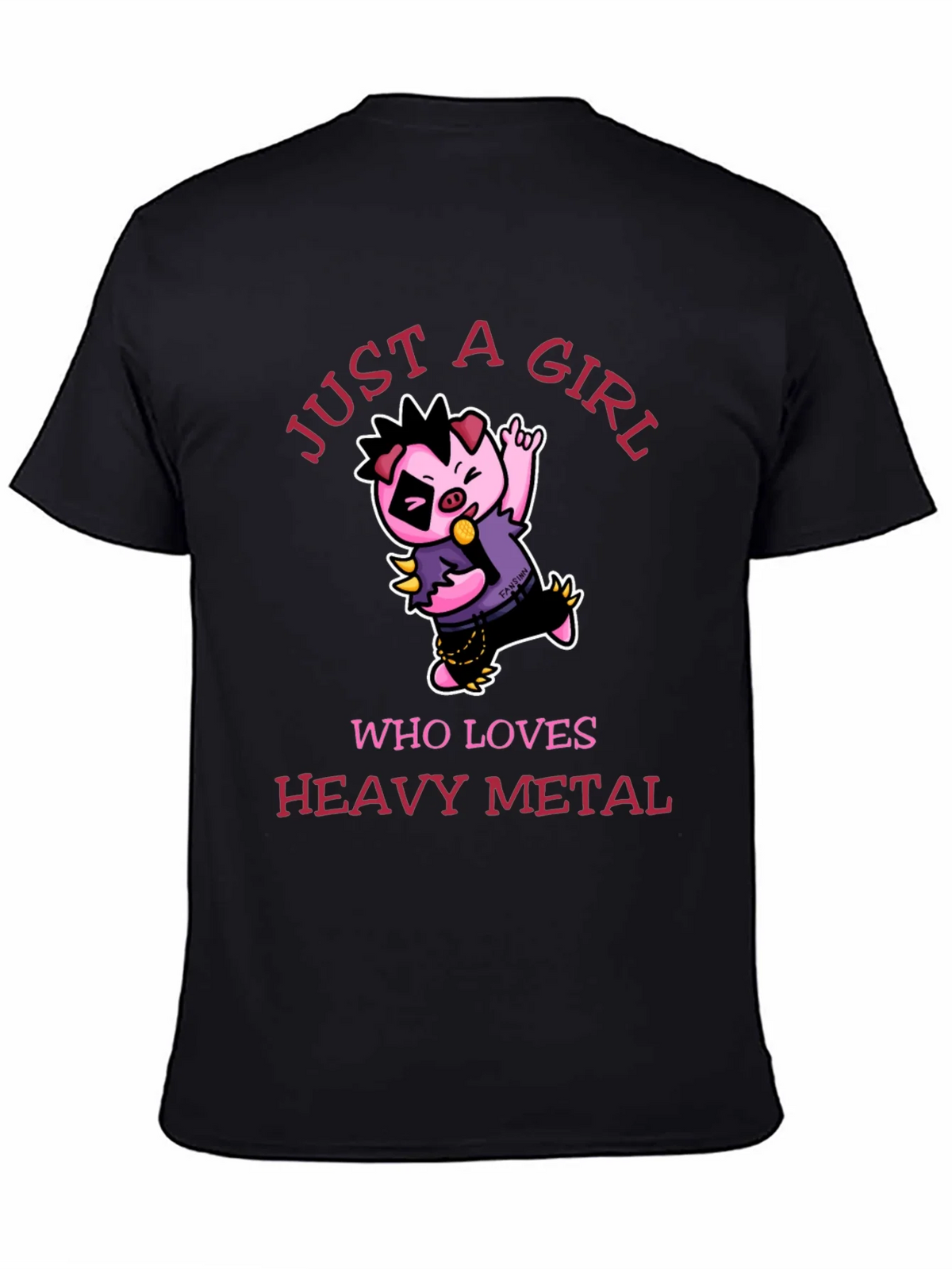 Just a Girl Who Loves Heavy Metal T-Shirt product image 4
