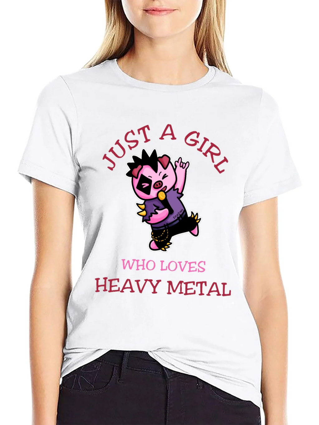 Just a Girl Who Loves Heavy Metal T-Shirt product image 8