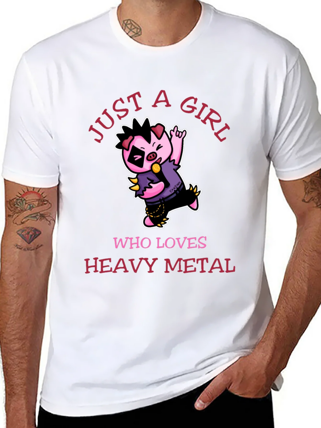 Just a Girl Who Loves Heavy Metal T-Shirt product image 7