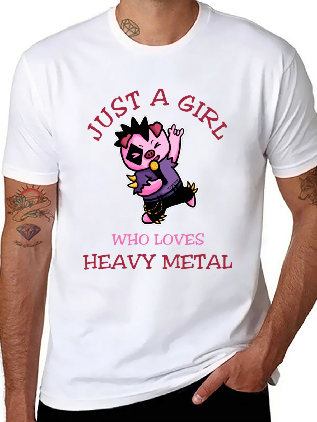 Just a Girl Who Loves Heavy Metal T-Shirt product image 7
