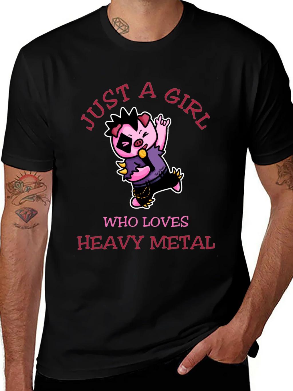 Just a Girl Who Loves Heavy Metal T-Shirt product image 1