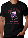 Just a Girl Who Loves Heavy Metal T-Shirt product image 1