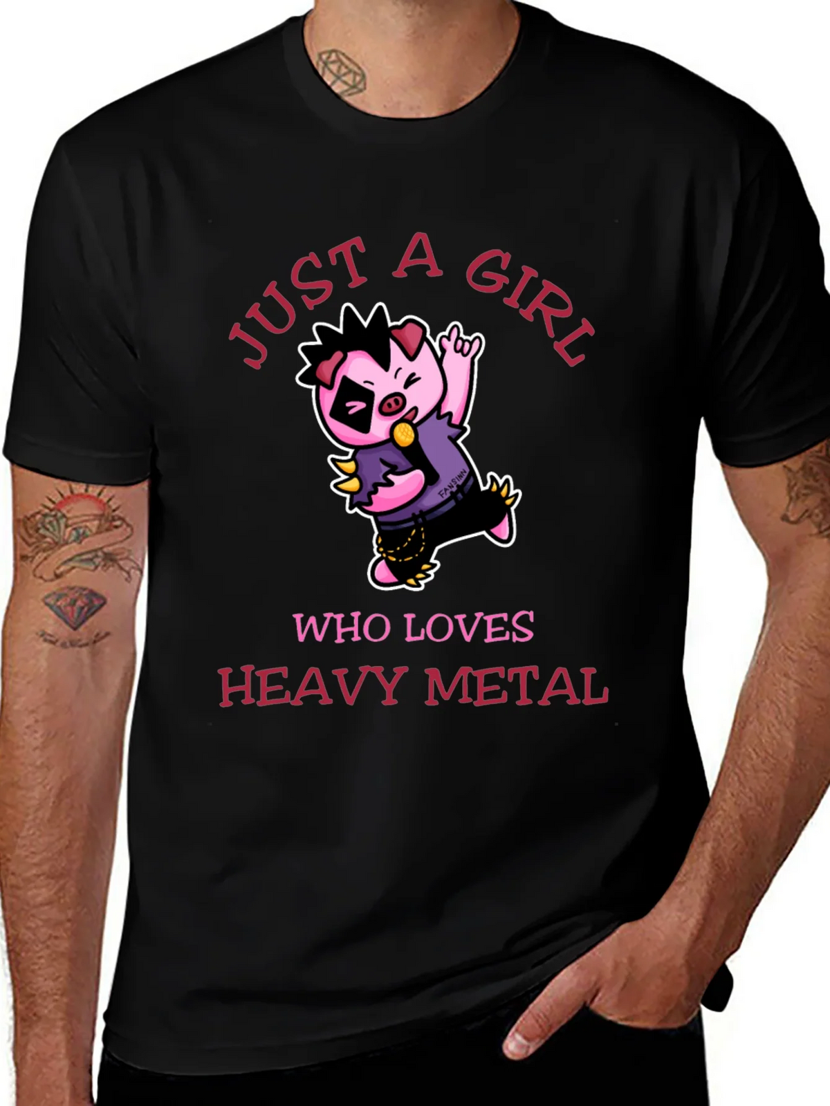Just a Girl Who Loves Heavy Metal T-Shirt product image 1