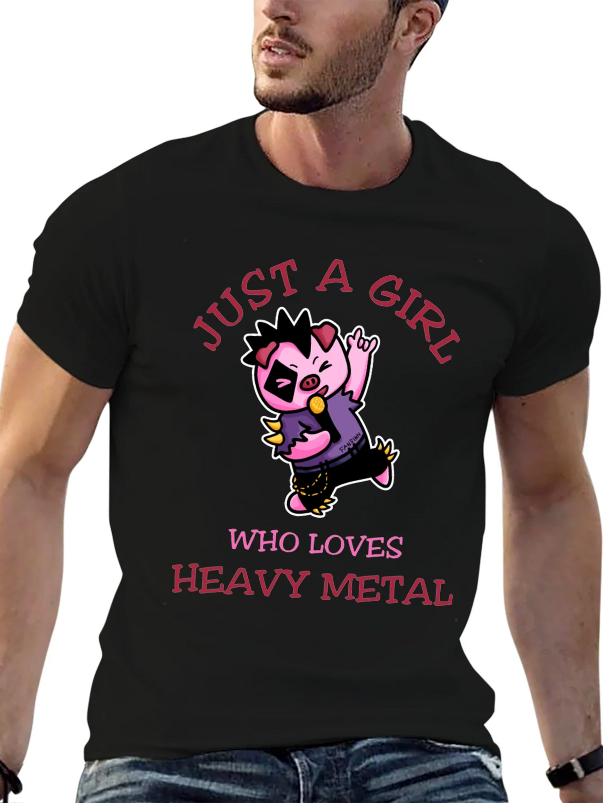 Just a Girl Who Loves Heavy Metal T-Shirt product image 6