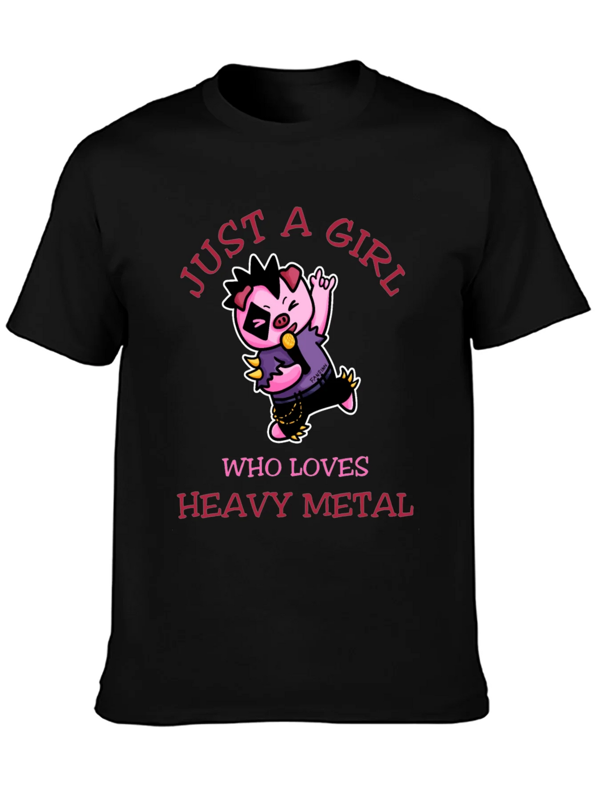 Just a Girl Who Loves Heavy Metal T-Shirt product image 3