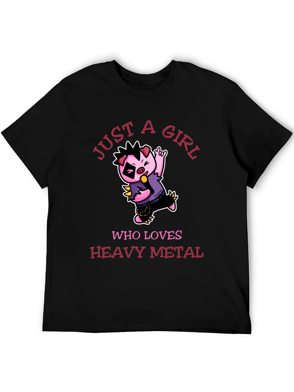 Just a Girl Who Loves Heavy Metal T-Shirt product image 5