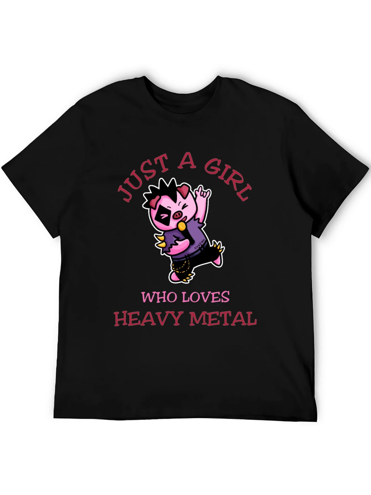 Just a Girl Who Loves Heavy Metal T-Shirt product image 5
