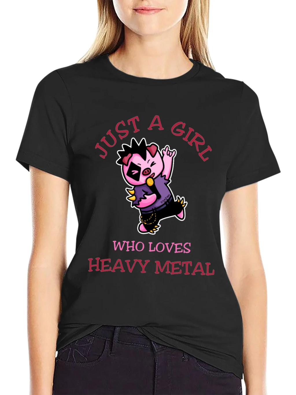 Just a Girl Who Loves Heavy Metal T-Shirt product image 2