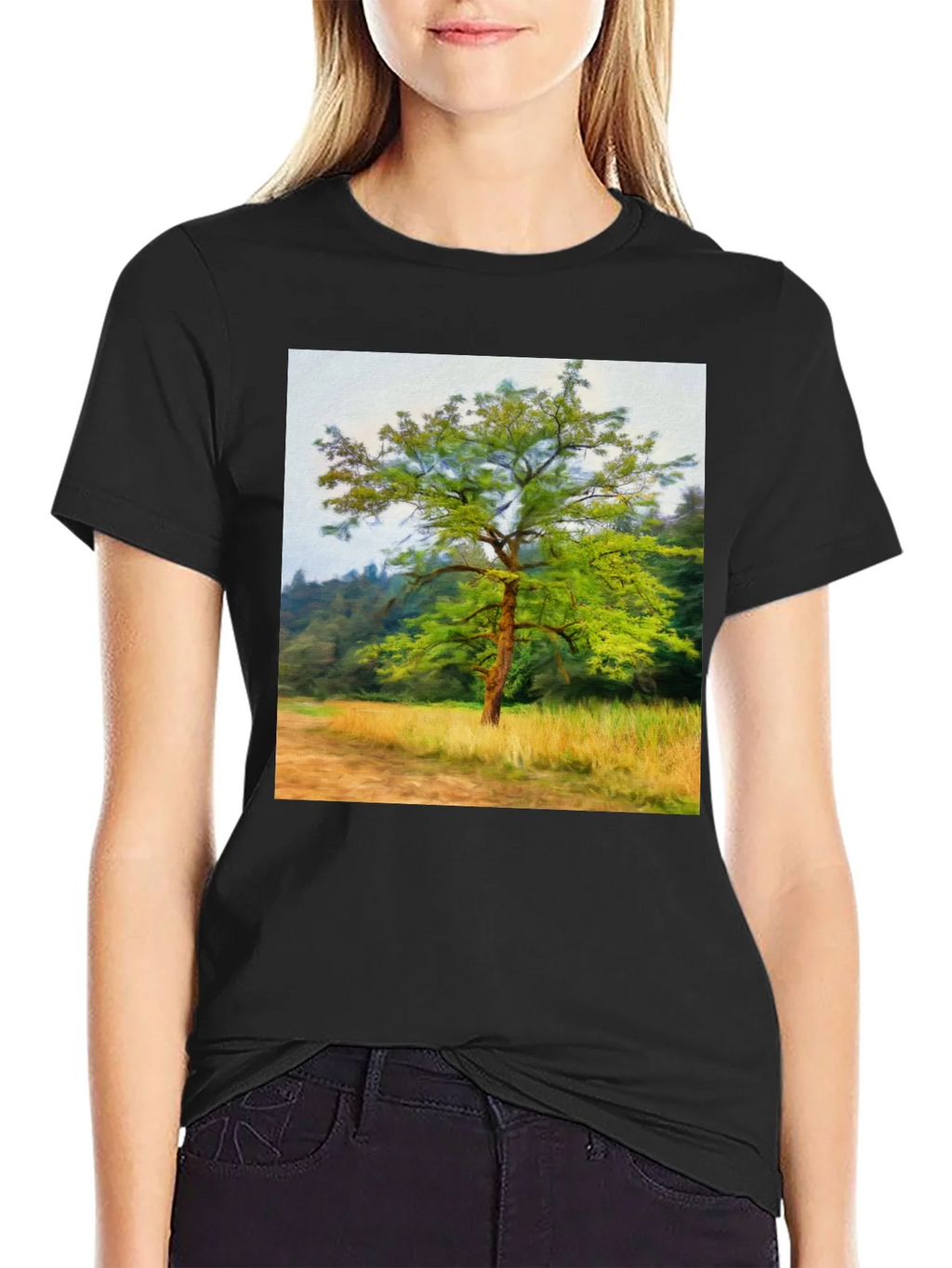 Tree Graphic Black T-Shirt - Nature Inspired Tee product image 2