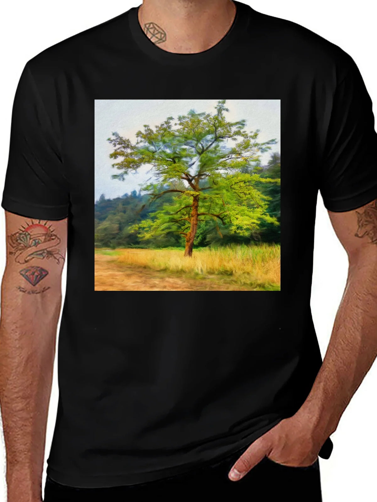 Tree Graphic Black T-Shirt - Nature Inspired Tee product image 1