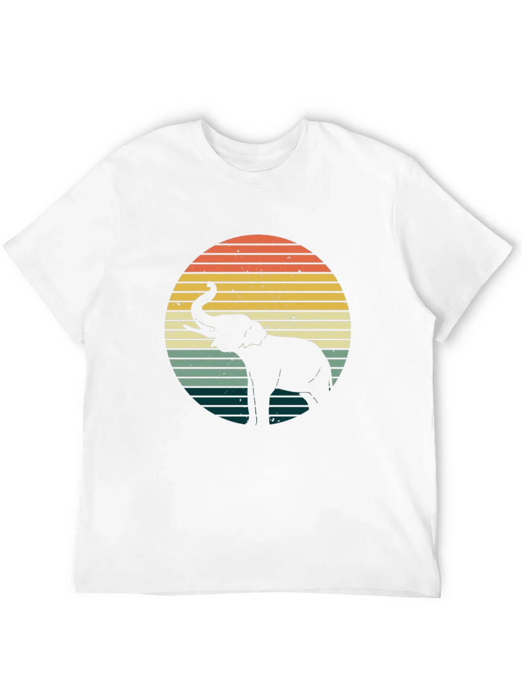 Retro Elephant Sunset Graphic Tee - Black product image 11