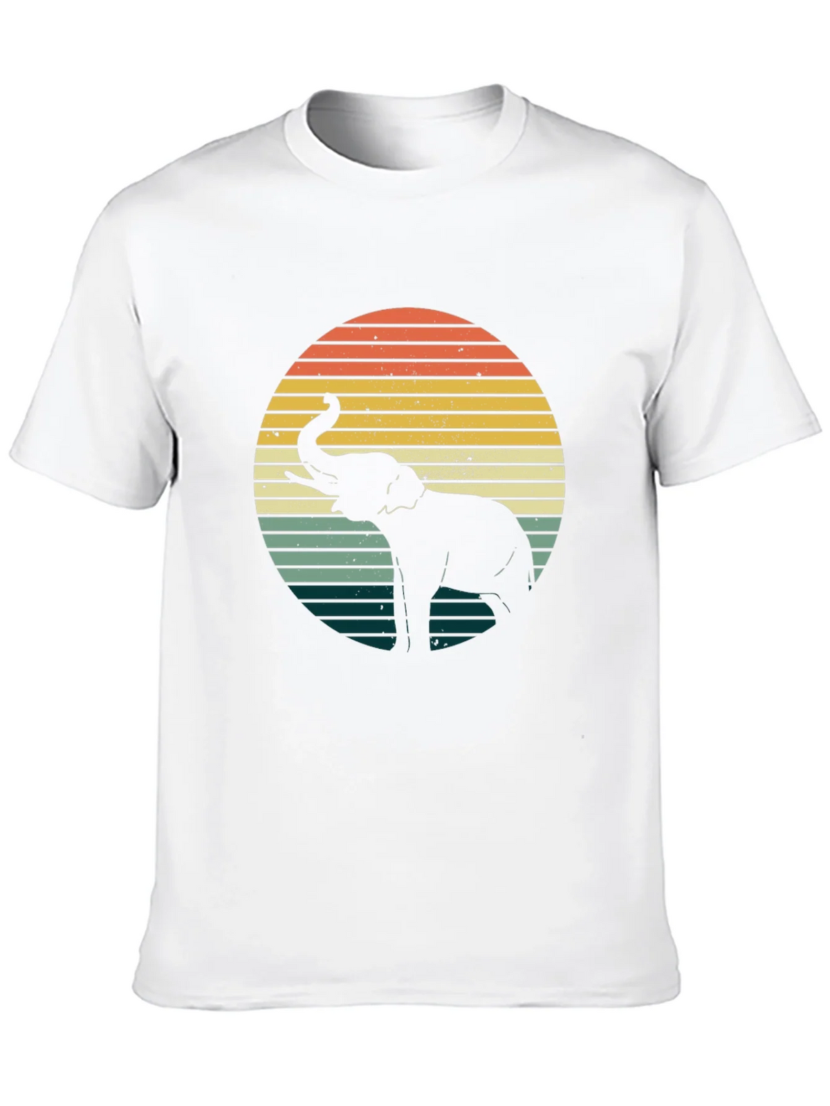 Retro Elephant Sunset Graphic Tee - Black product image 9
