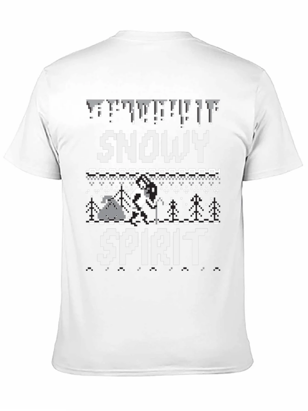 Snowy Spirit Pixel Art Graphic Tee product image 2