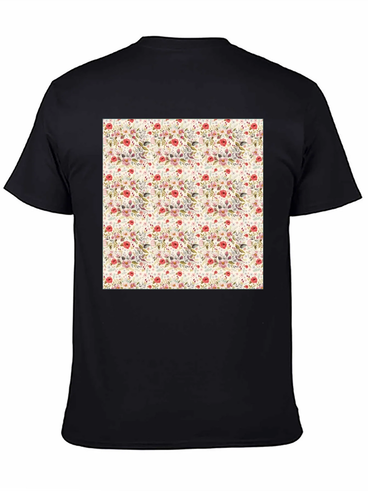 Floral Print Crew Neck Tee - Casual Style product image 4
