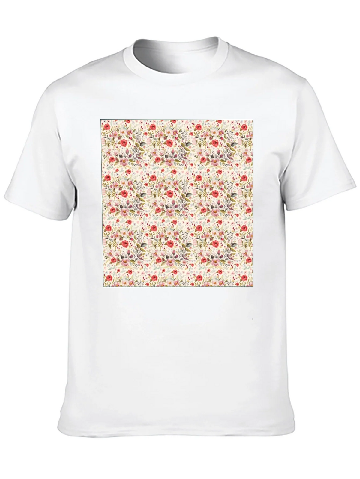 Floral Print Crew Neck Tee - Casual Style product image 9