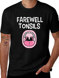 Farewell Tonsils Black Graphic Tee product image 1