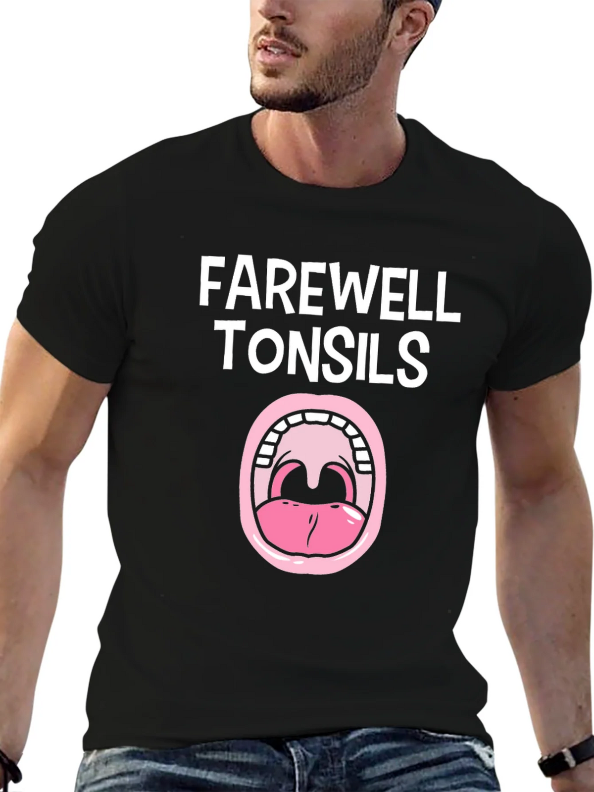 Farewell Tonsils Black Graphic Tee product image 6