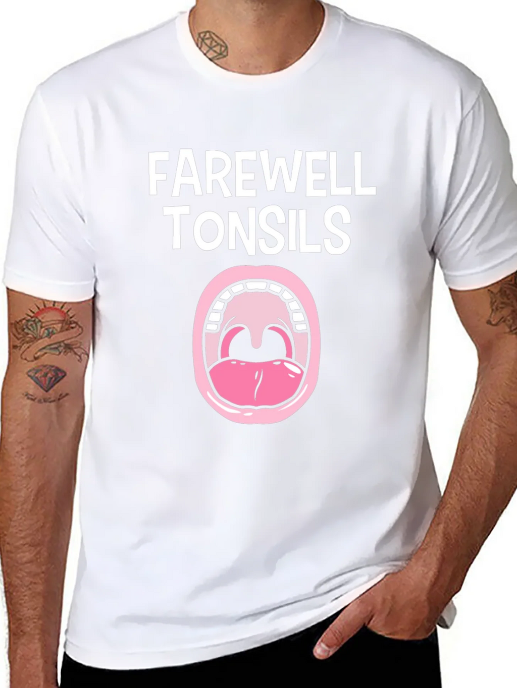 Farewell Tonsils Black Graphic Tee product image 7
