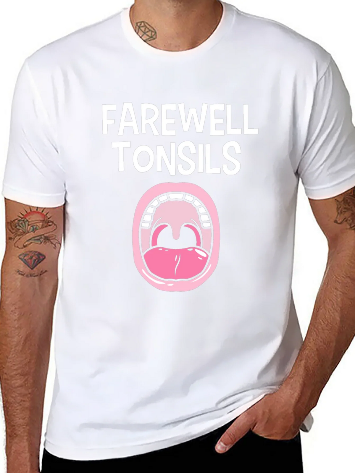 Farewell Tonsils Black Graphic Tee product image 7