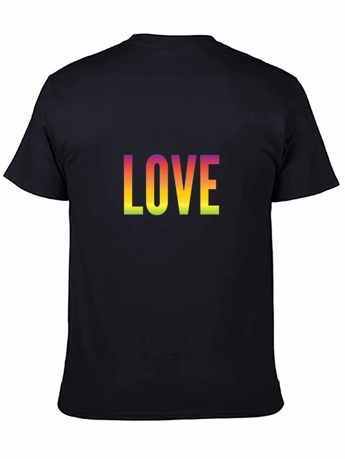 Rainbow Love Graphic Black T-Shirt product image 4