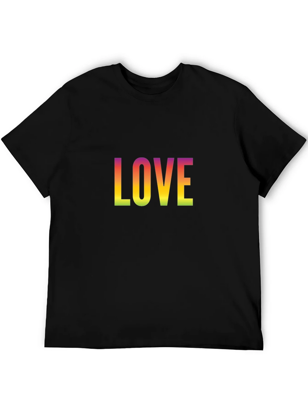 Rainbow Love Graphic Black T-Shirt product image 5