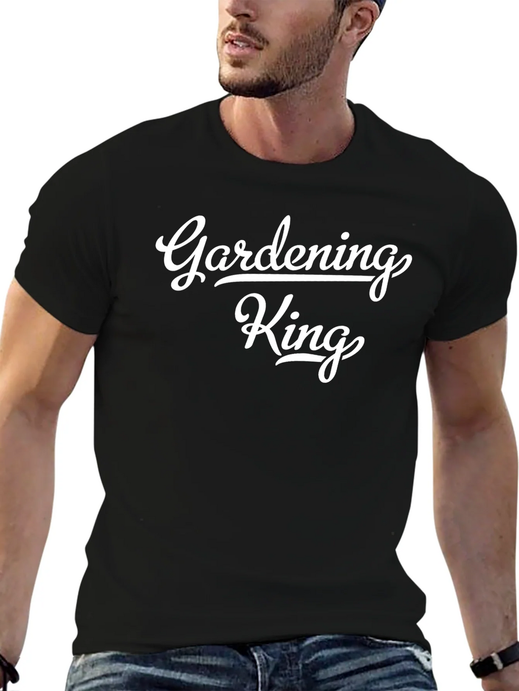 Gardening King Black Cotton T-Shirt product image 6
