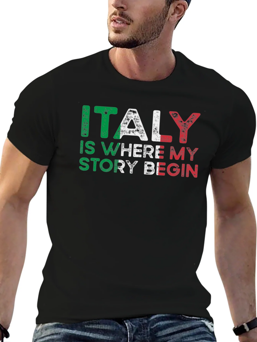 Italy Story Graphic Tee - Black product image 6