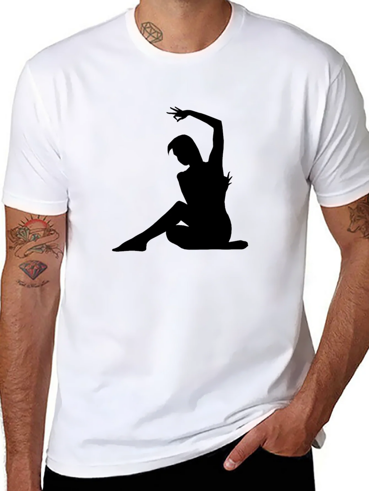 Silhouette Dancer Black Graphic Tee product image 7