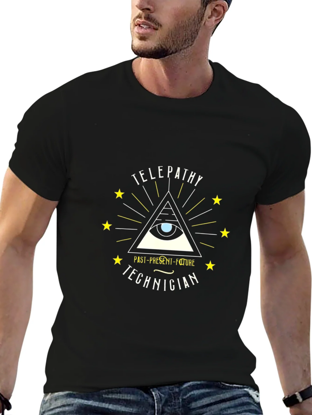 Telepathy Technician Black Graphic Tee product image 6