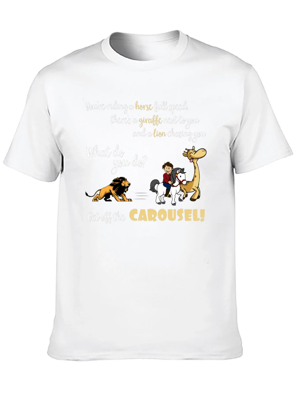 Carousel Horse Giraffe Lion T-Shirt product image 9