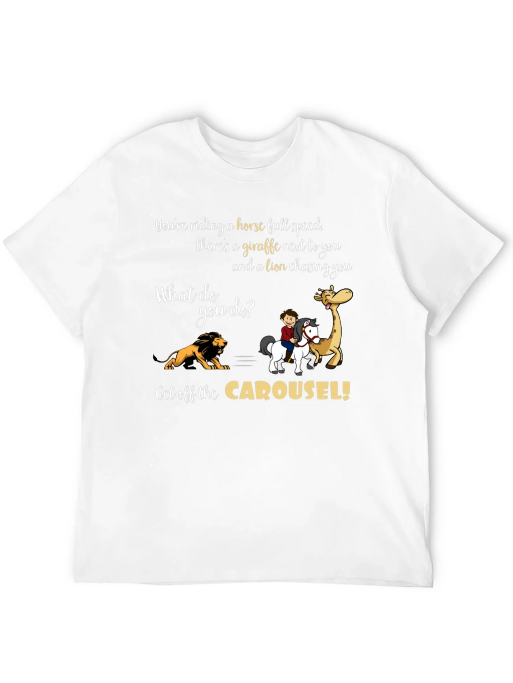 Carousel Horse Giraffe Lion T-Shirt product image 11