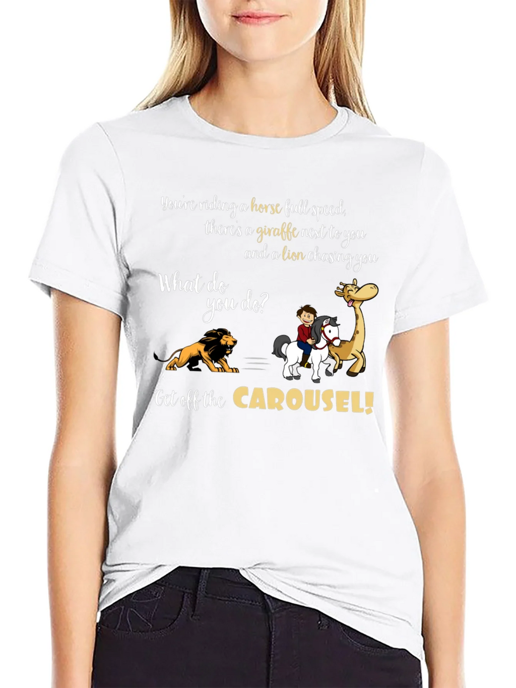 Carousel Horse Giraffe Lion T-Shirt product image 8