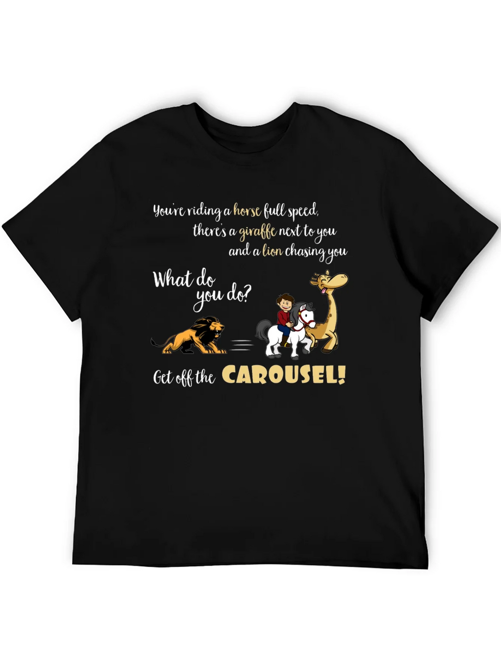 Carousel Horse Giraffe Lion T-Shirt product image 5