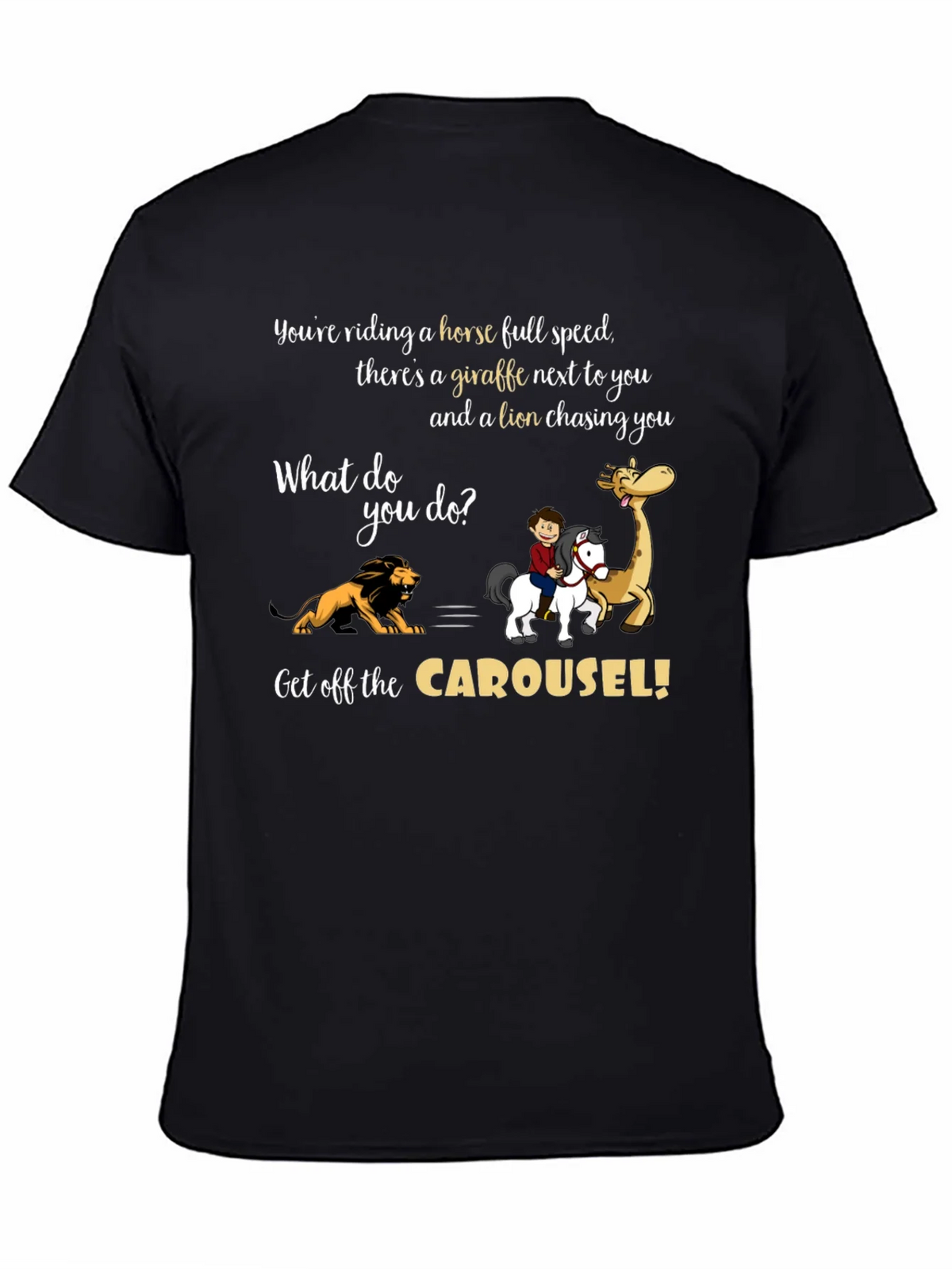 Carousel Horse Giraffe Lion T-Shirt product image 4