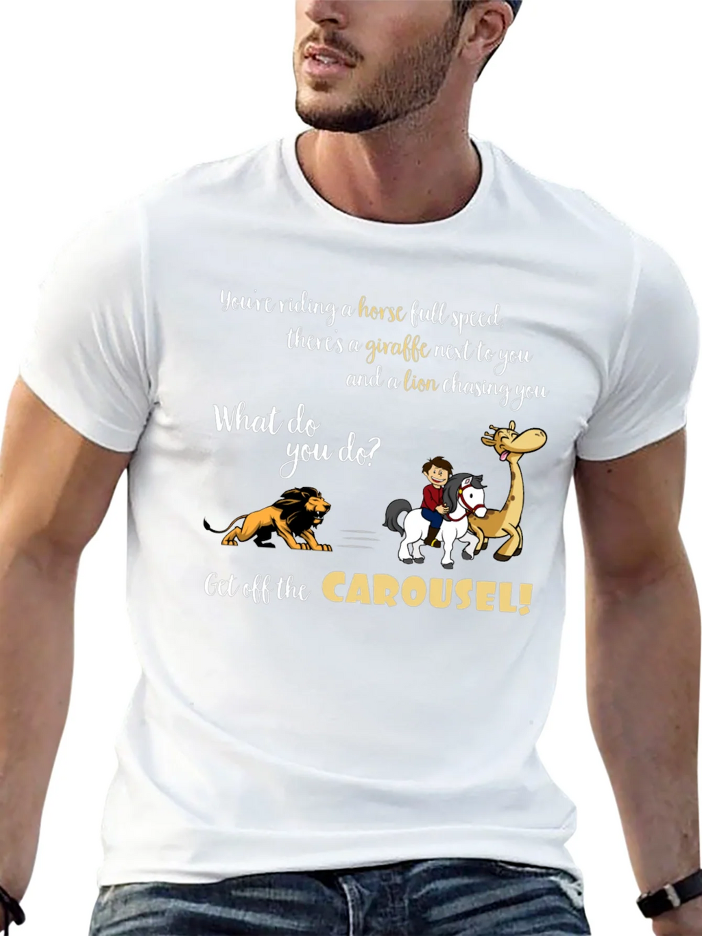 Carousel Horse Giraffe Lion T-Shirt product image 12