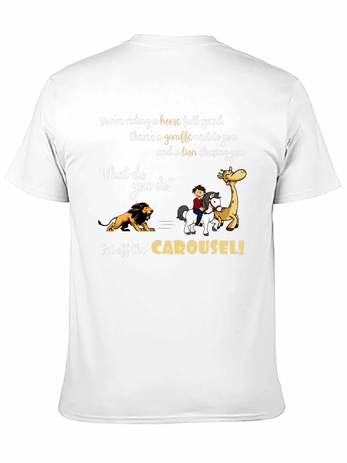 Carousel Horse Giraffe Lion T-Shirt product image 10