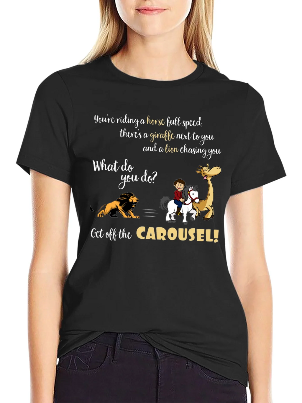 Carousel Horse Giraffe Lion T-Shirt product image 2