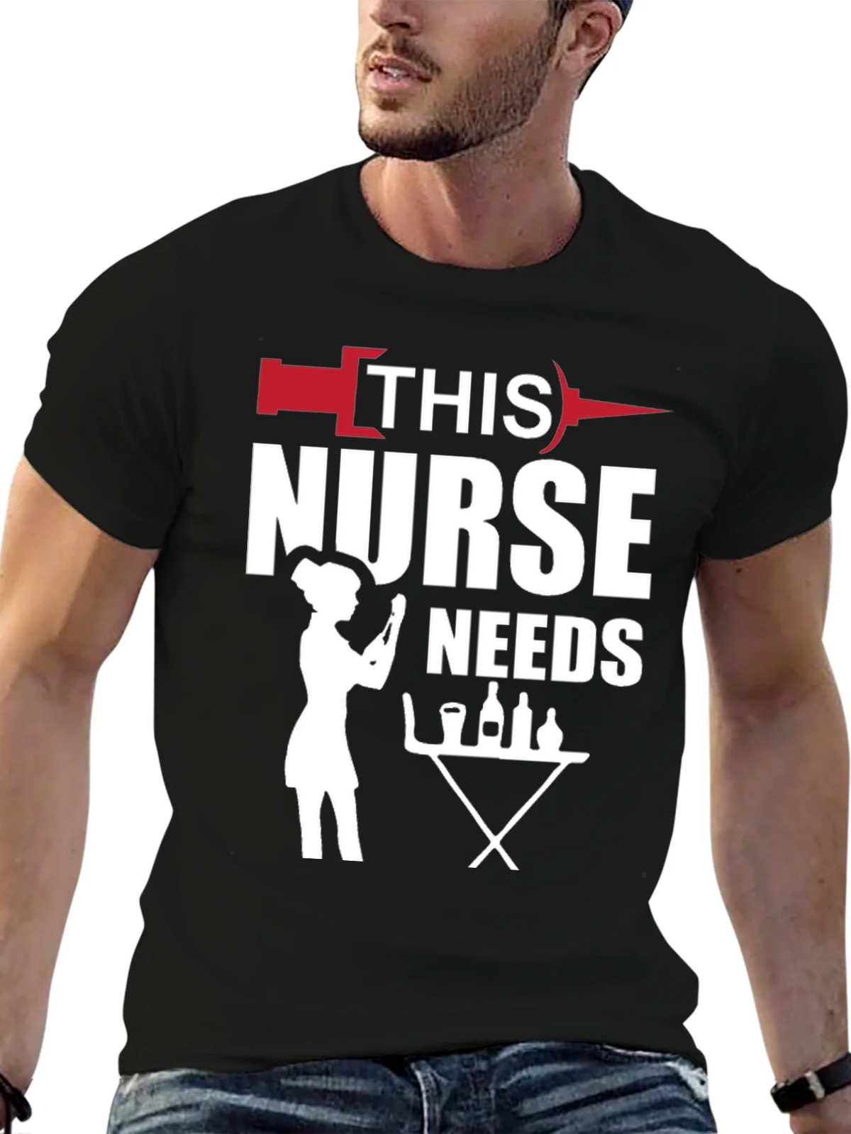 Nurse Needs Wine T-Shirt product image 6